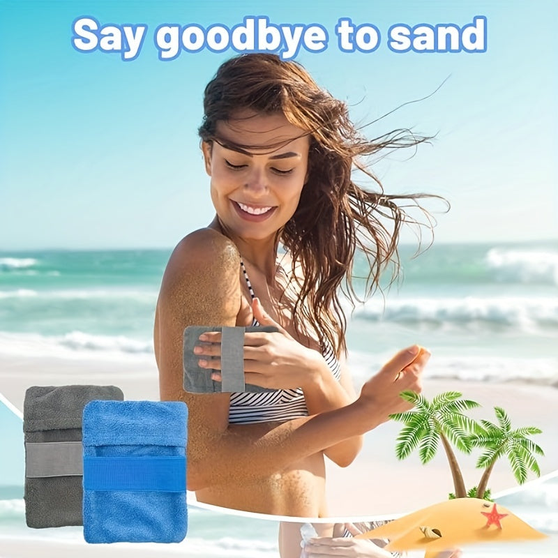 Praktisk strandpose til hurtig fjernelse af sand