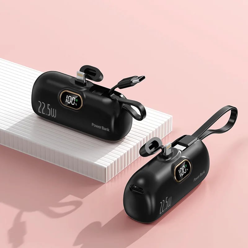 Mini Powerbank 5000 mAh med 22,5W snabbladdning
