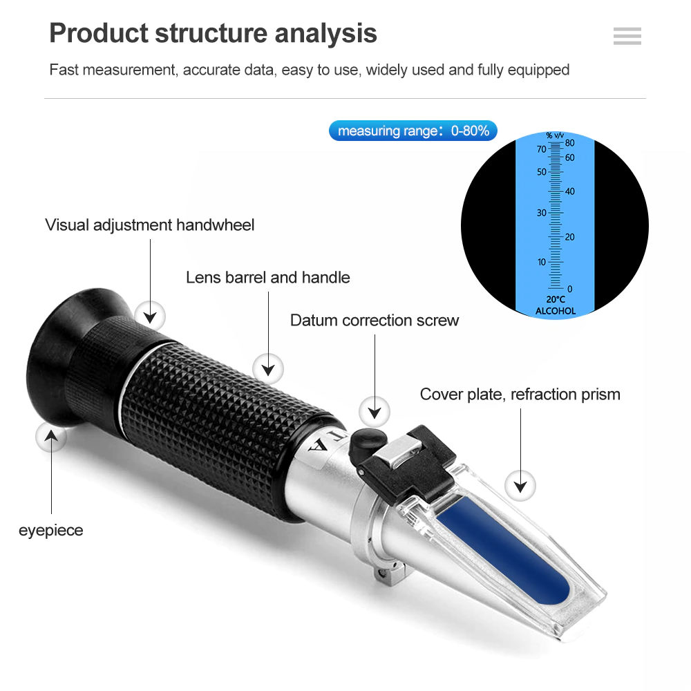 Mini Refractometer Frugt Sukker Tester