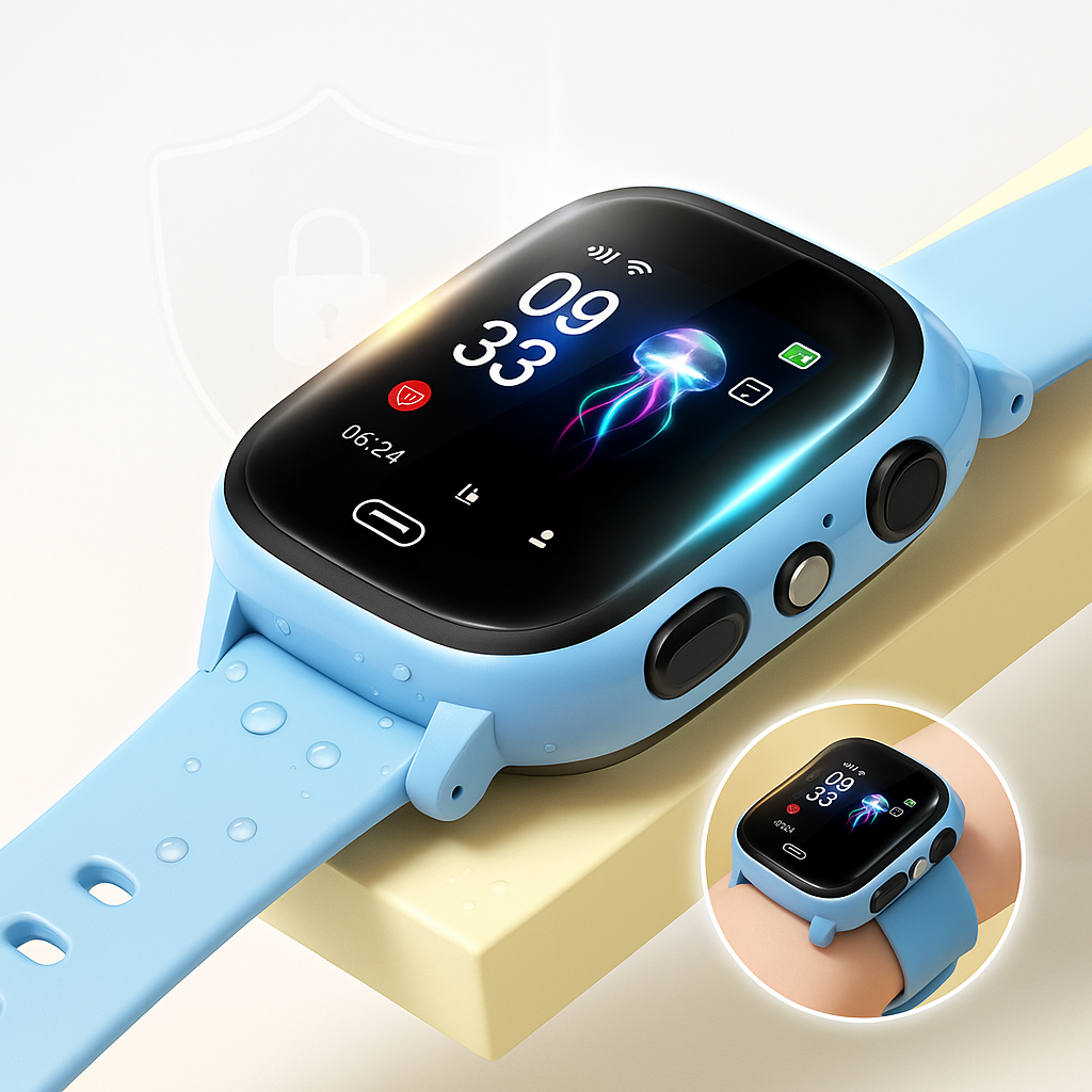 Smartwatch med GPS för barn | Vattenavvisande 4G-telefon med video och SOS