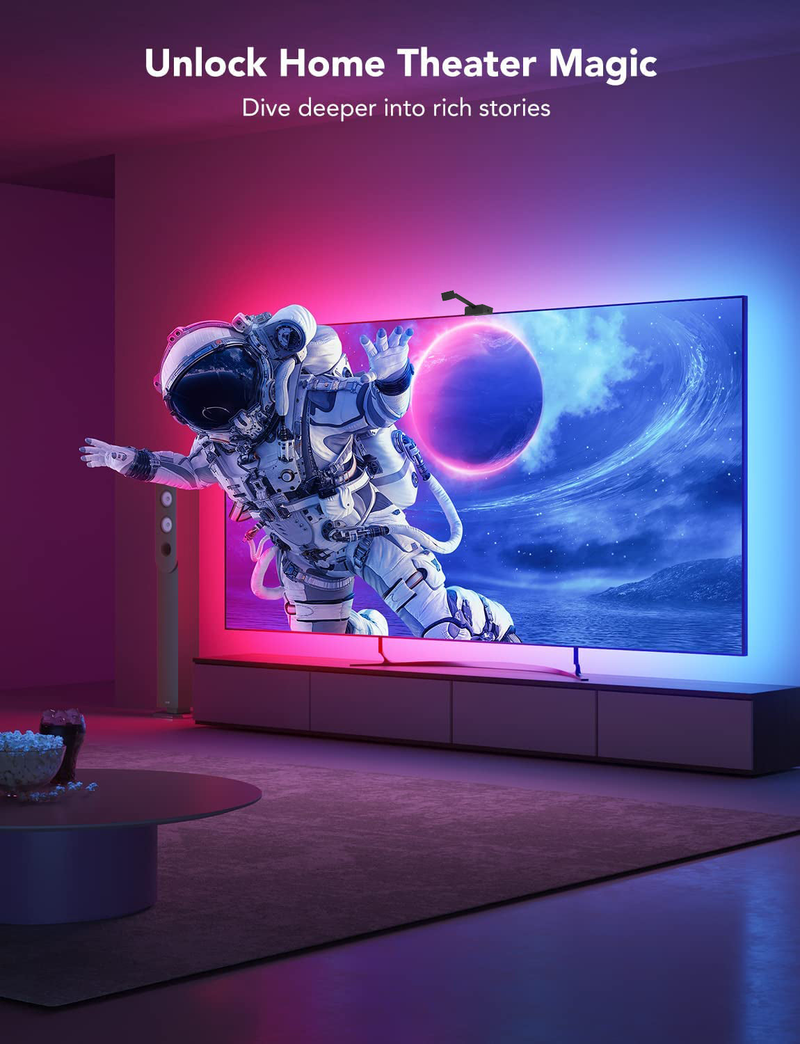 Smart LED TV-bakgrundsbelysning med färg­synkronisering i realtid för 50–65” TV