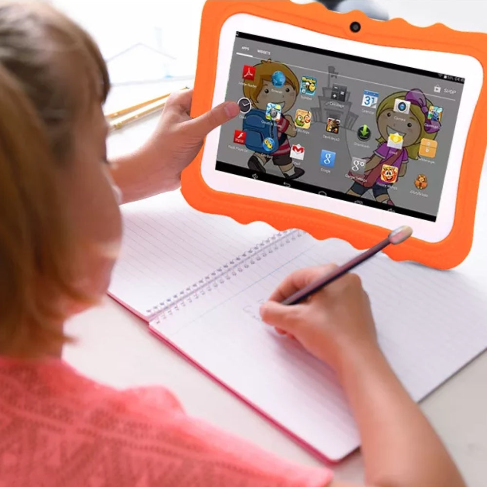 Børnevenlig 7-tommer Tablet med Stødabsorberende Design og Forældreindstillinger