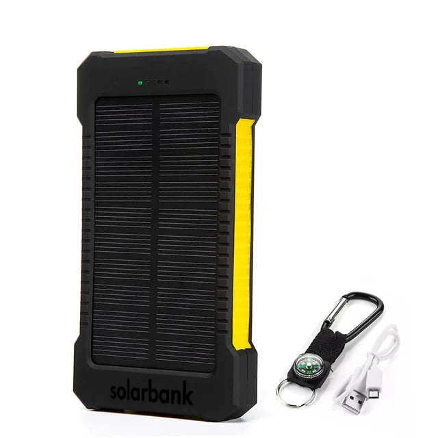 Solcelledrevet Powerbank – Bærbar Batteri med Høj Kapacitet til Aktive Livsstile
