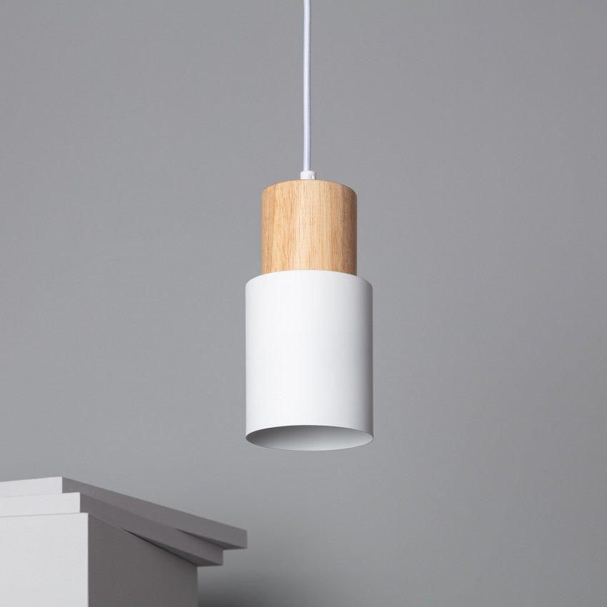 Elegant Träpendel i Svart – Modern Cylinderdesign