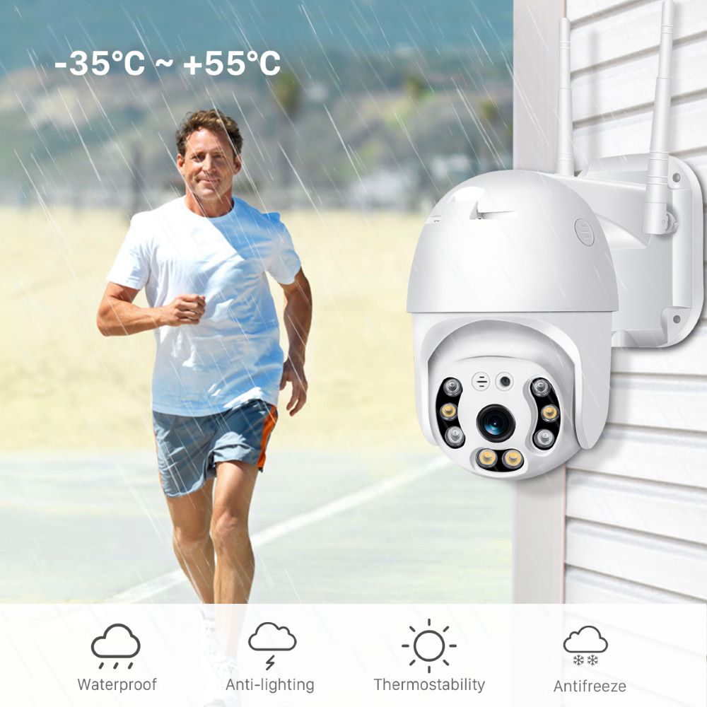 Smart WiFi Udendørs Overvågningskamera – SkyGuard 360