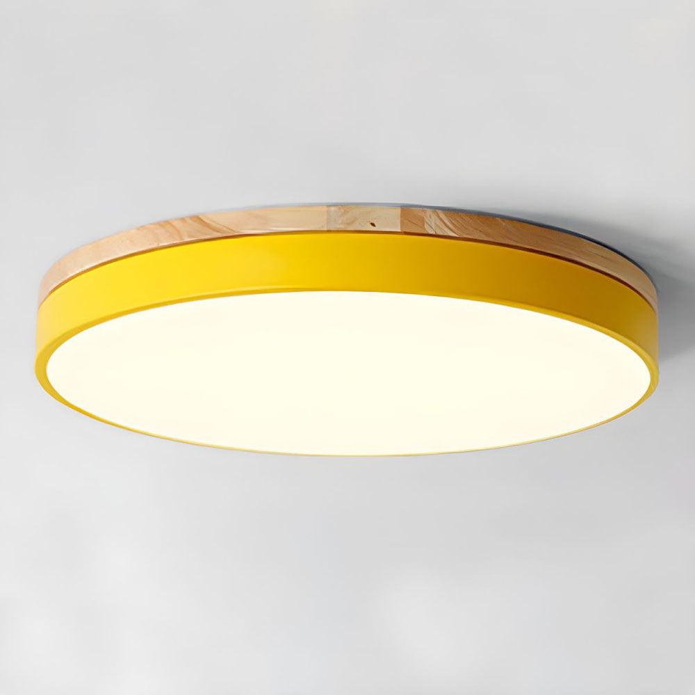 Moderne LED Loftslampe i Træ med Energibesparende Design