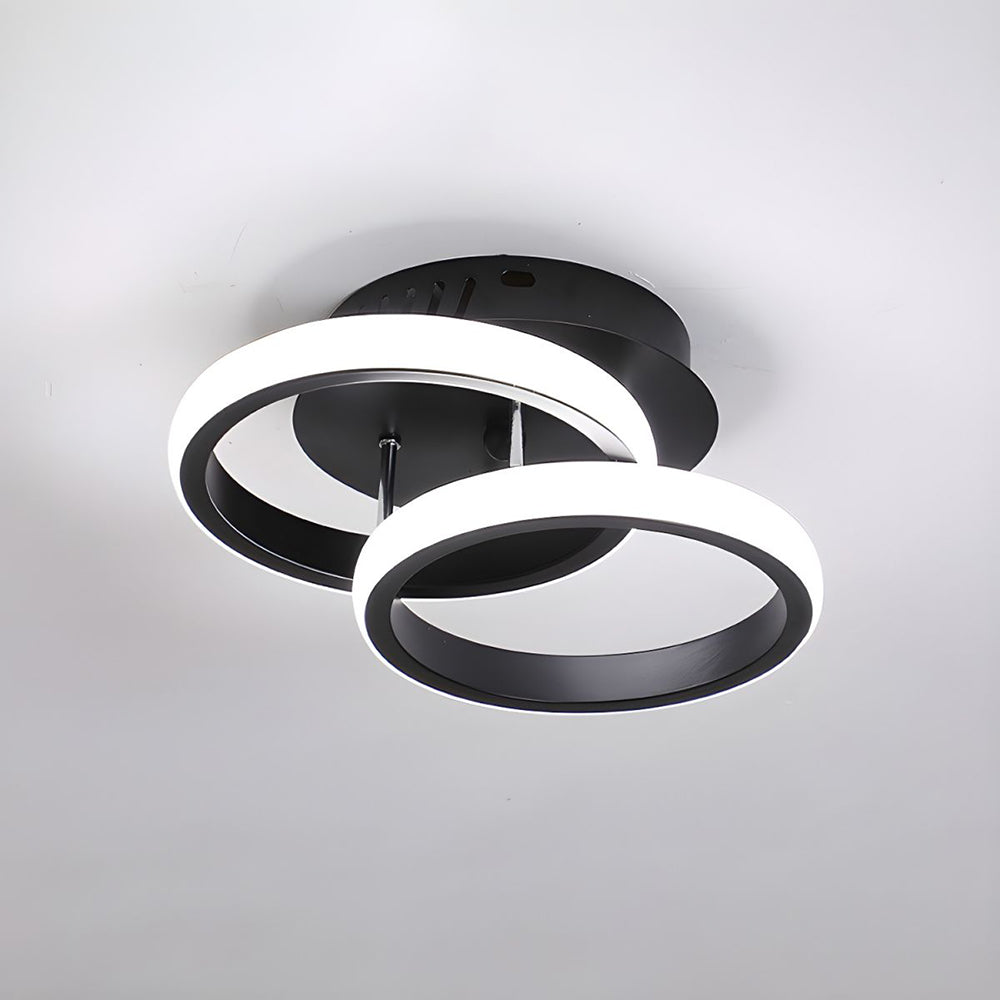 Moderne LED Loftslampe i Sort Metal - Energibesparende Design
