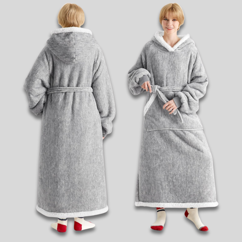 Hoodie-Blanket til Unisex, Oversized, med Hætte og Lange Ærmer, Komfortabel