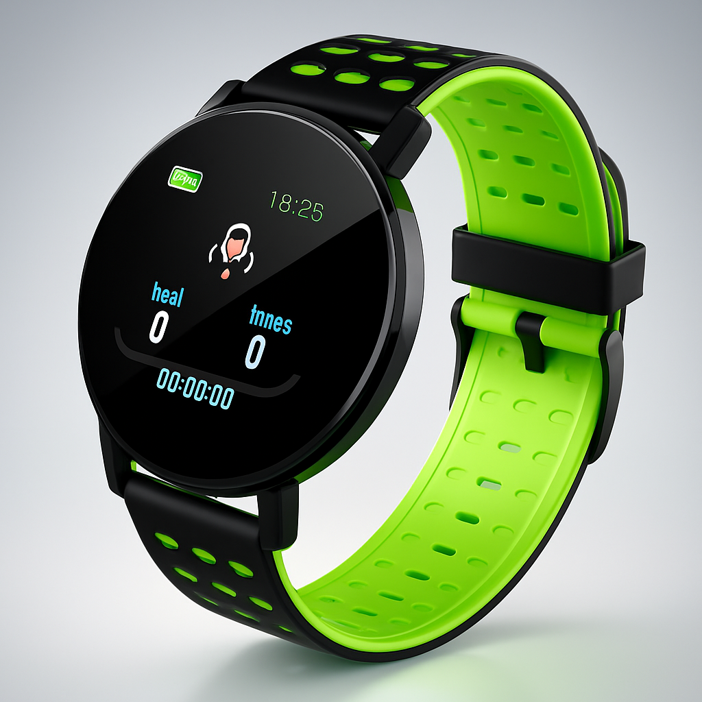 Vattentät smartwatch med fitness tracker och aktivitetsmätning
