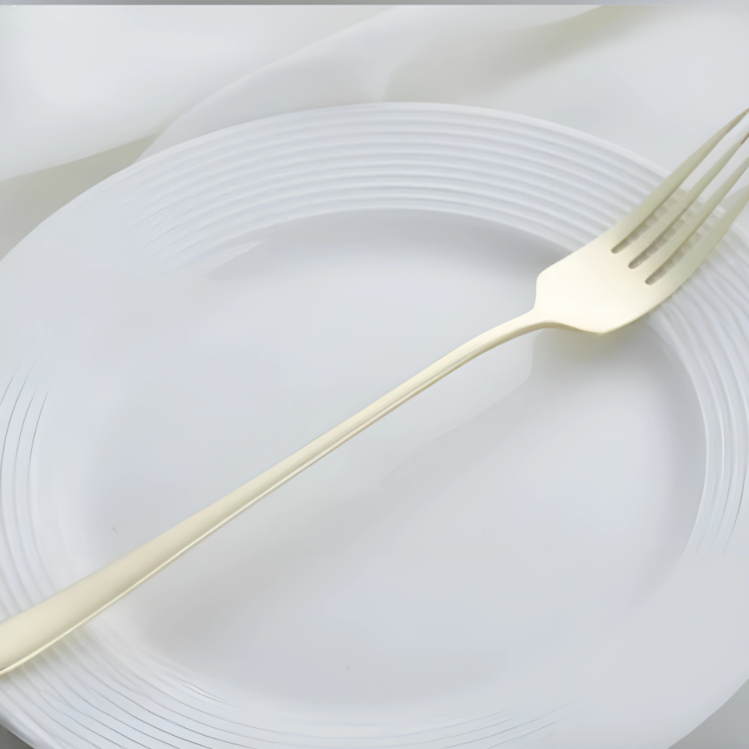 Modernt bestickset i rostfritt stål – Elegant och hållbar gaffel