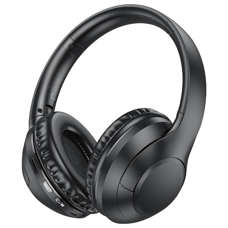 Bluetooth hörlurar | On-ear headset med Bluetooth 5.3, AUX, TF-kort och upp till 20 timmars batteritid