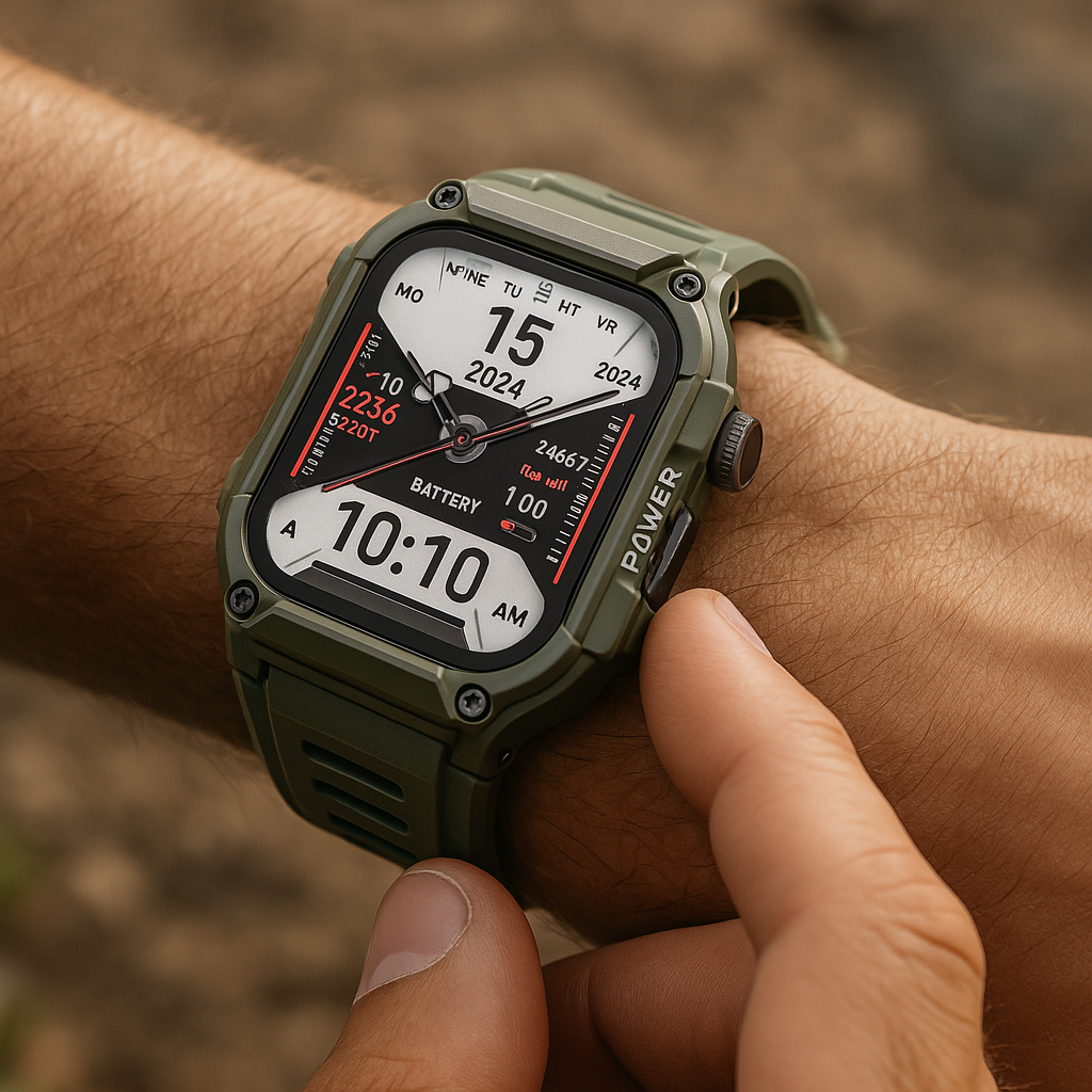 Robust Utomhus-Smartwatch – Hållbarhet och Fitness i Fokus