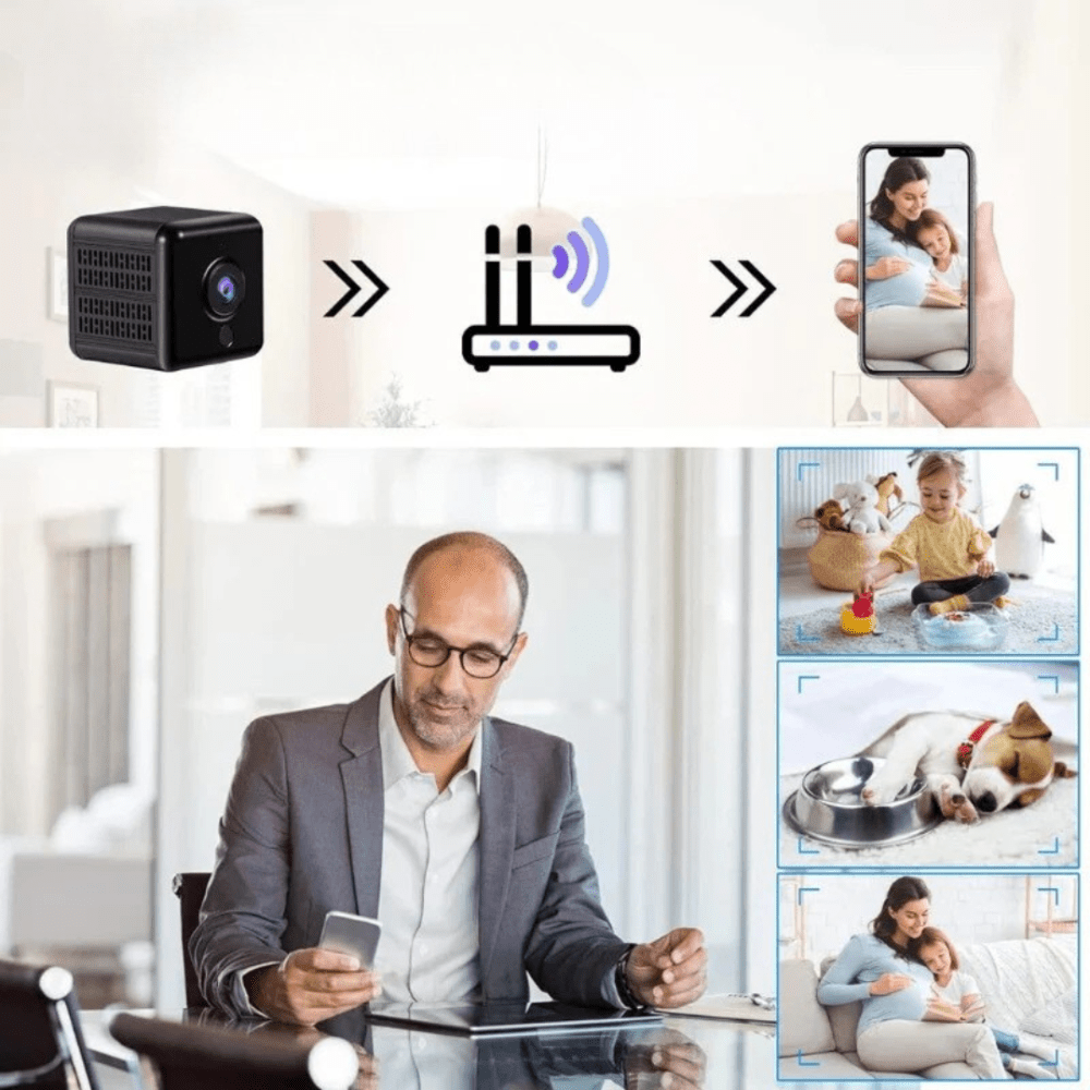 Trådløst Mini Kamera med 1080P HD Video og To-vejs Lyd