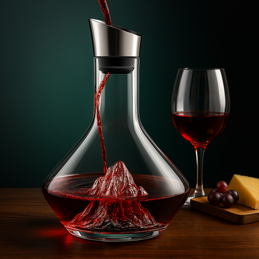 Elegant vinkaraff i kristallglas med konstnärlig design