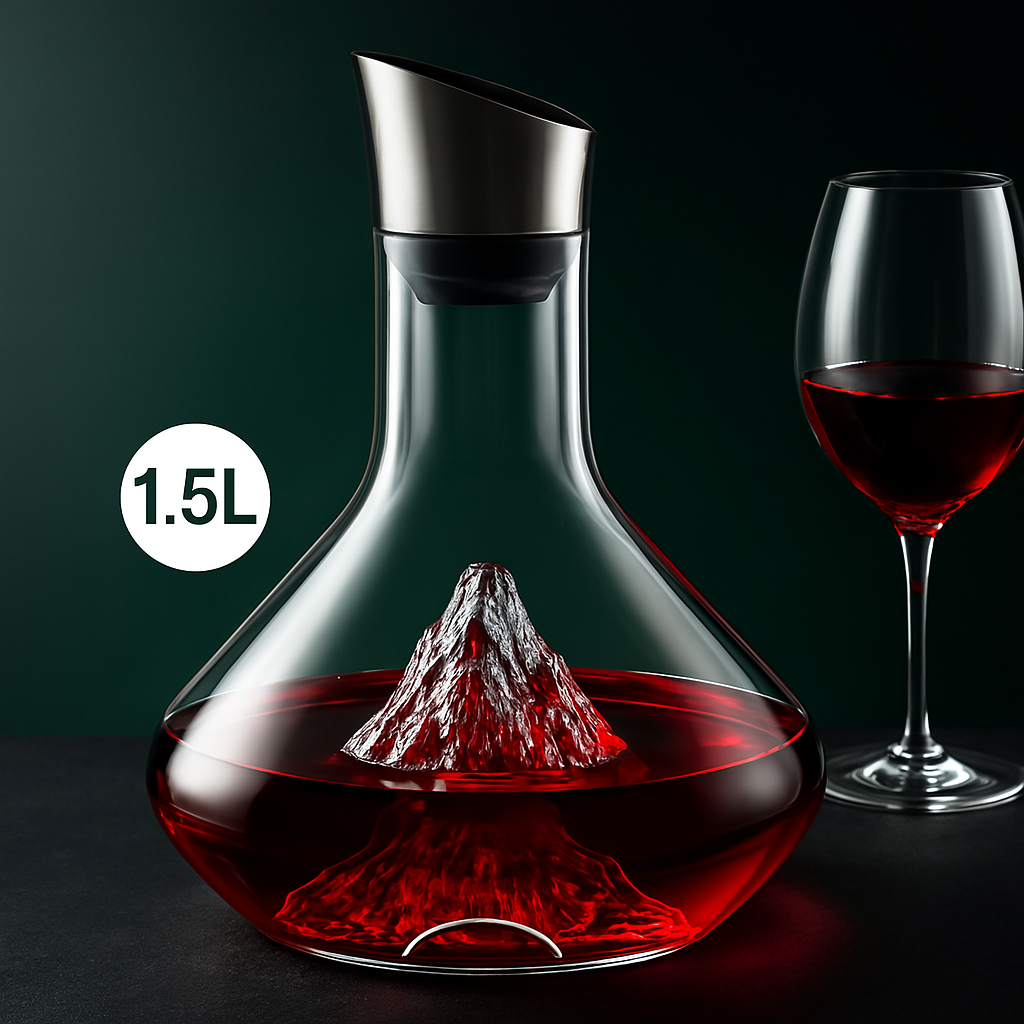 Elegant Vinkaraffel i Krystalglas med Kunstnerisk Design