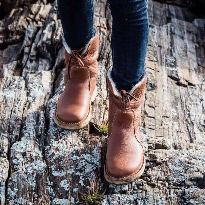 Vandtætte damesneakers til vinter med uldfor og fleece