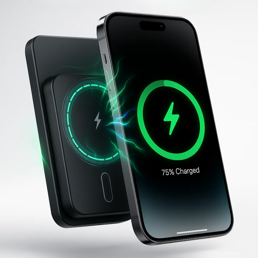 Kraftfuld Powerbank 50000mAh med Trådløs Opladning & Magnet