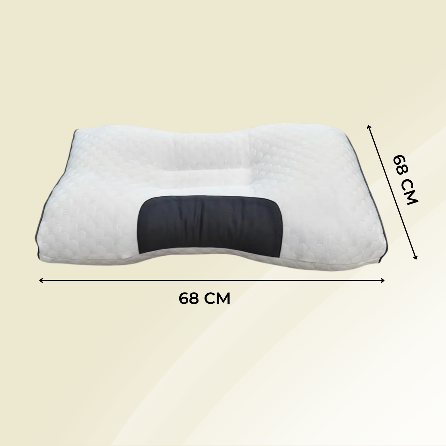 Ergonomisk nakkepude i memory skum – Åndbar konturdesign