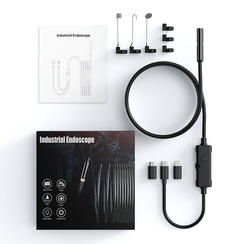 Inspektionskamera med flexibel 5M kabel för precisa inspektioner