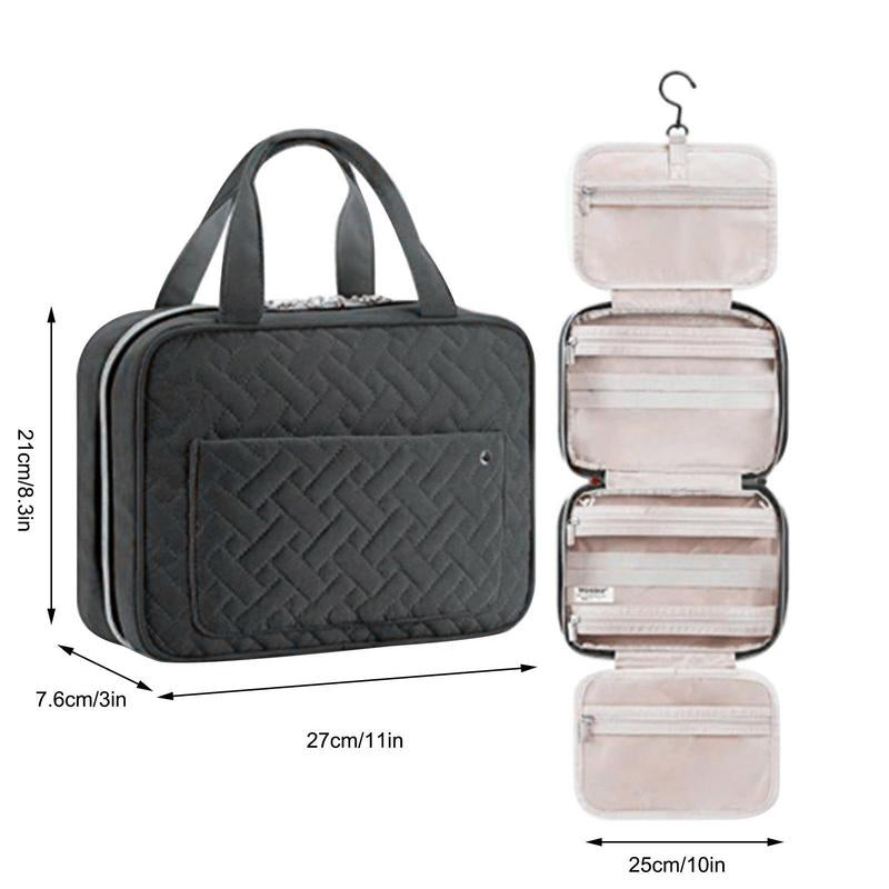 Resecosmetik Organizer | Kompakt och Vattentät | 4 Fack med 360° Hänglås