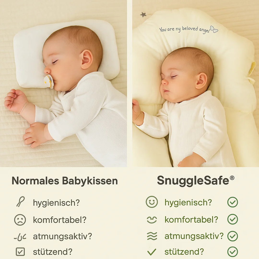 Bekväm babykudde med antibakteriellt överdrag