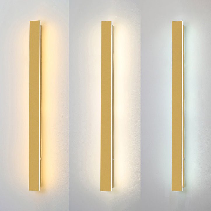 Vattentät LED-vägglampa i guld för moderna uteplatser