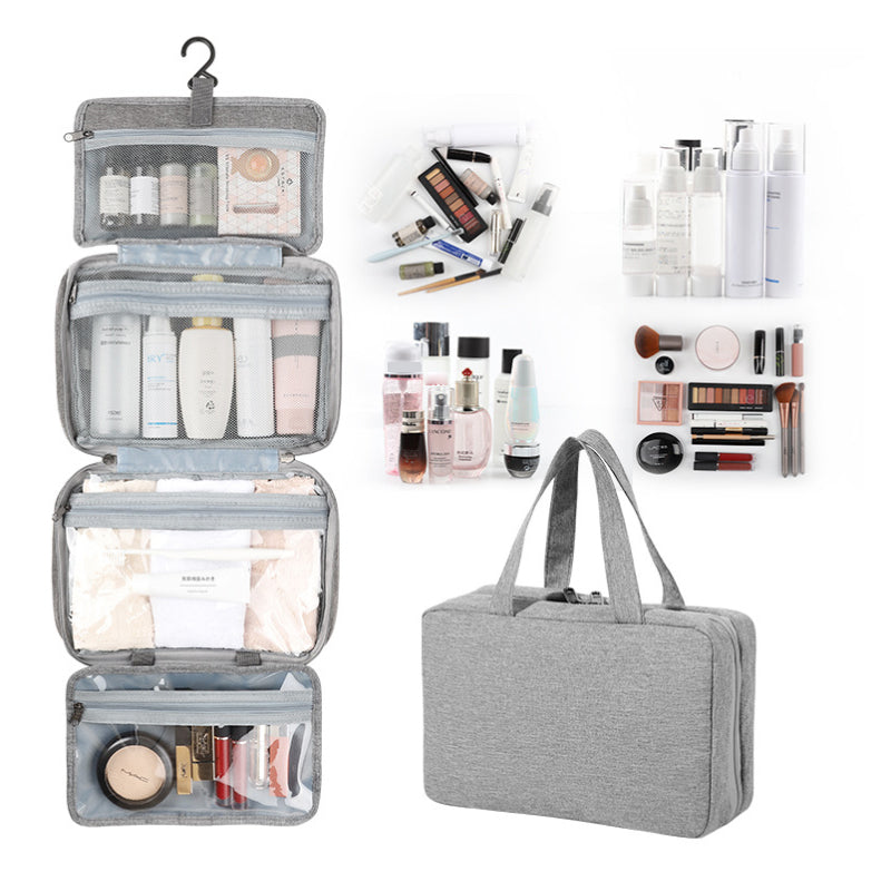 Resecosmetik Organizer | Kompakt och Vattentät | 4 Fack med 360° Hänglås