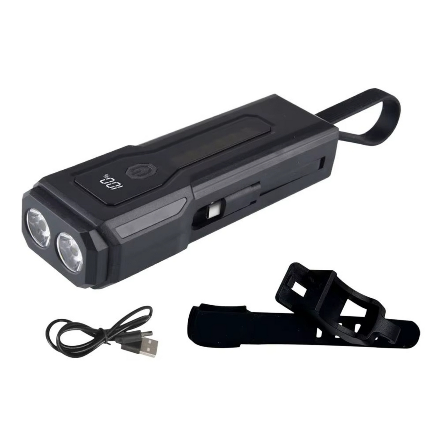Kompakt LED-lampe med Powerbank og Multifarvet Lys