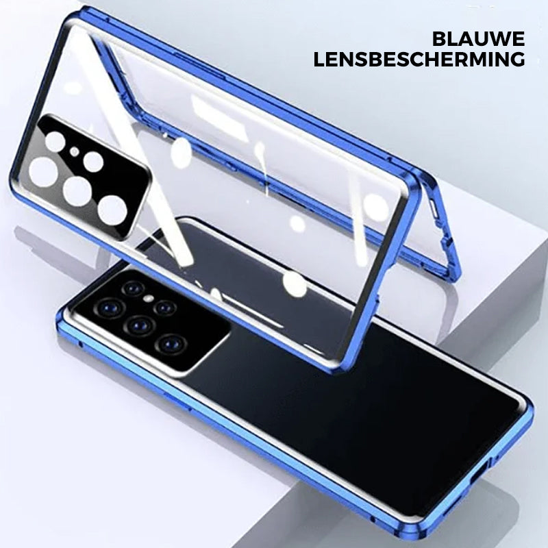 Härdat Glas Dubbelsidigt Telefonfodral för Samsung