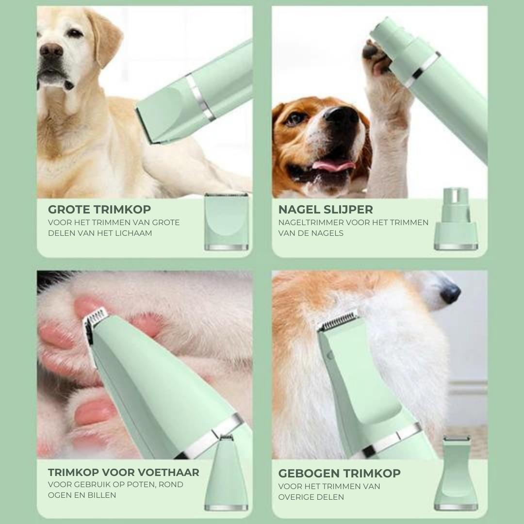Multifunktionell Trimmer för Djur - PetGroom 4-i-1