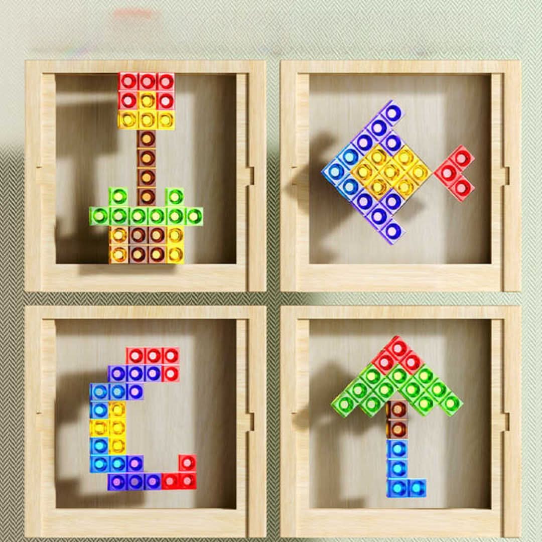 EcoBlock Tetris Brädspel – Hållbart Tetris Pussel för Familjen