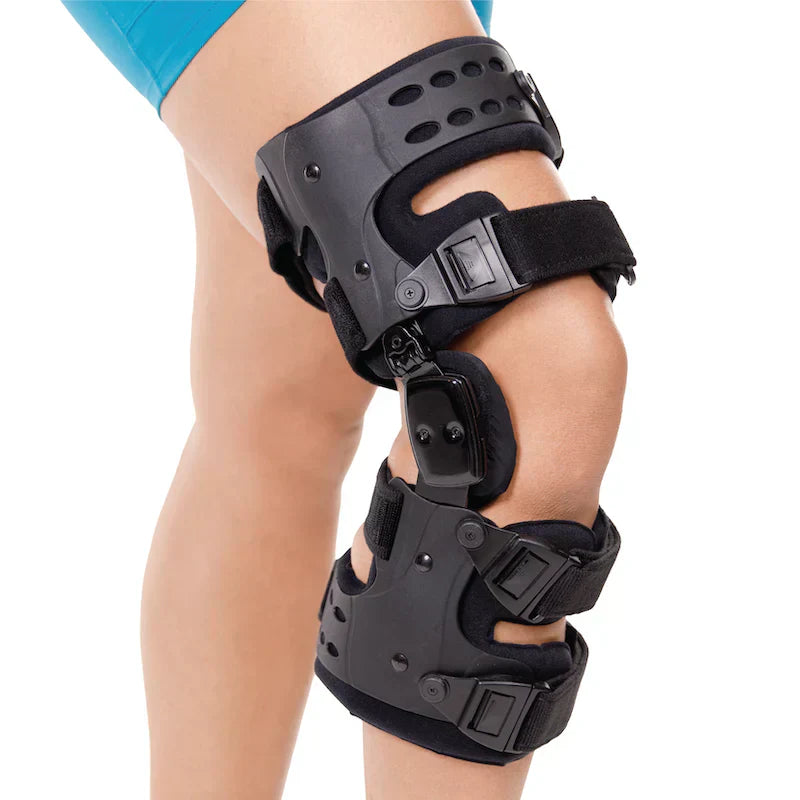 Ortopediskt knäskydd för artros | Justerbar rörelsevinkel | Medial och lateral avlastning | Korrigering av varus/valgus
