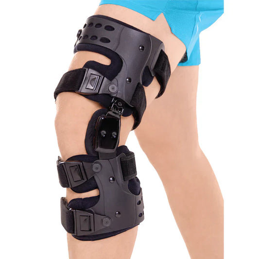 Ortopædisk knæbeskytter til artrose | Justerbar bevægelsesvinkel | Medial og lateral aflastning | Korrigering af varus/valgus