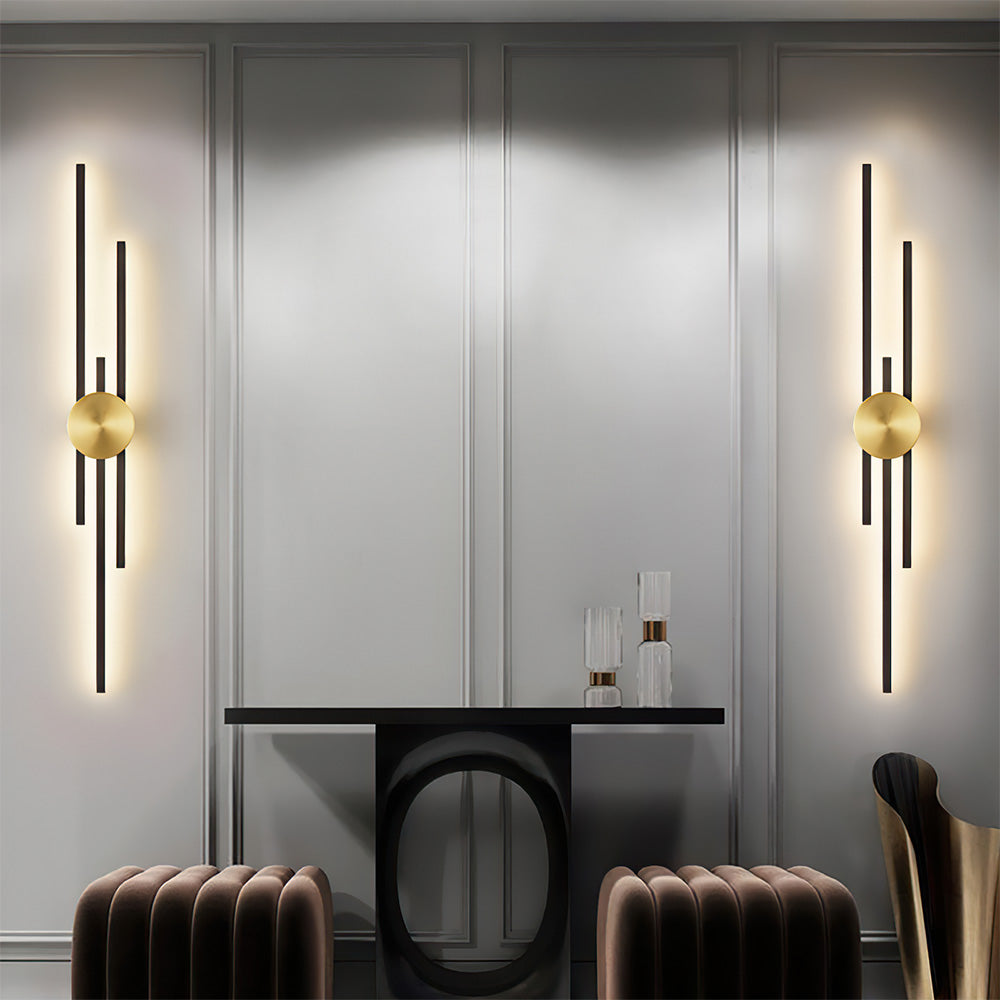 Moderne LED Væglampe med Vertikal Jern Design, 18W
