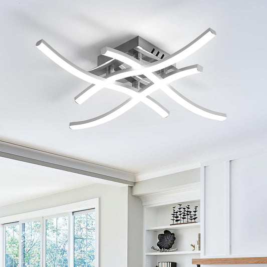 Moderne LED Loftlampe i Aluminium - Energibesparende Design