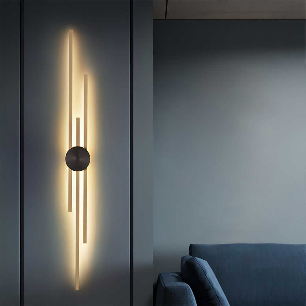 Moderne LED Væglampe med Vertikal Jern Design, 18W