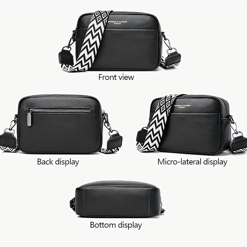 Elegant crossbody-väska i läder – Funktionell och stilren med justerbar rem