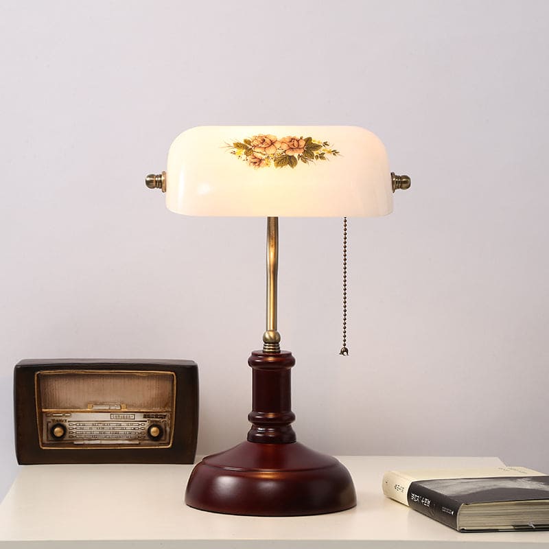 Vintage Bordlampe i Halvcylinder - Retro Stil med Blødt Lys