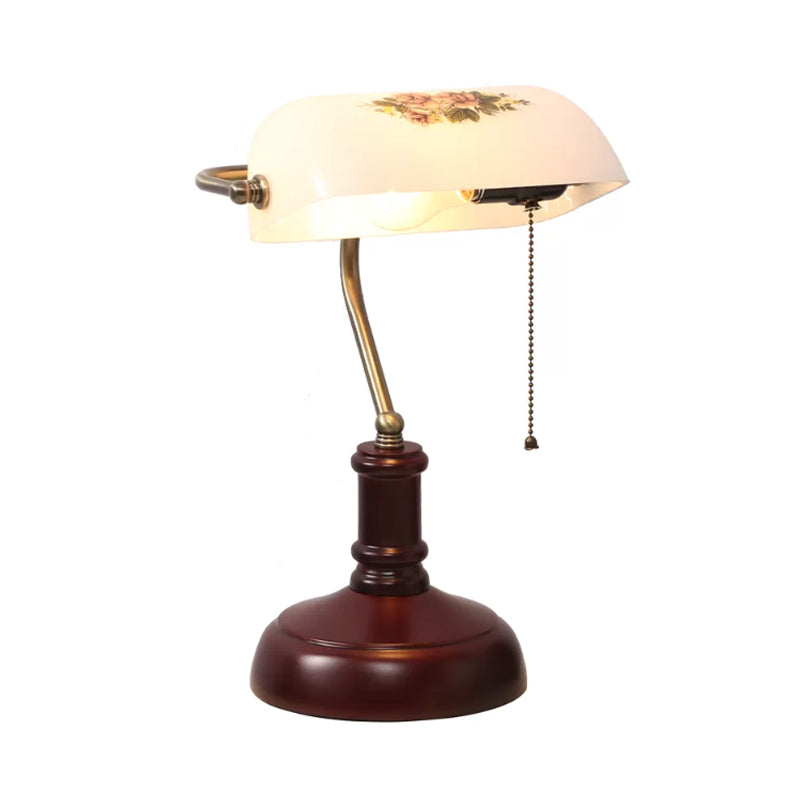 Vintage Bordlampe i Halvcylinder - Retro Stil med Blødt Lys