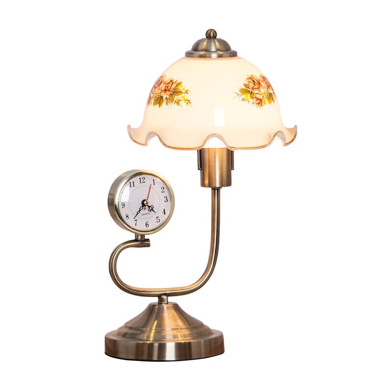 Blomformad Bordslampa med Lantlig Elegans och Mysbelysning