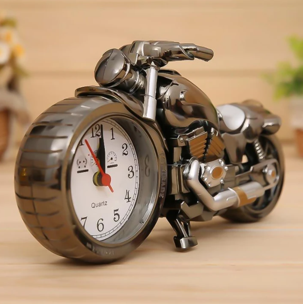 Retro Vækkeur med Motif – Motorcykel Design