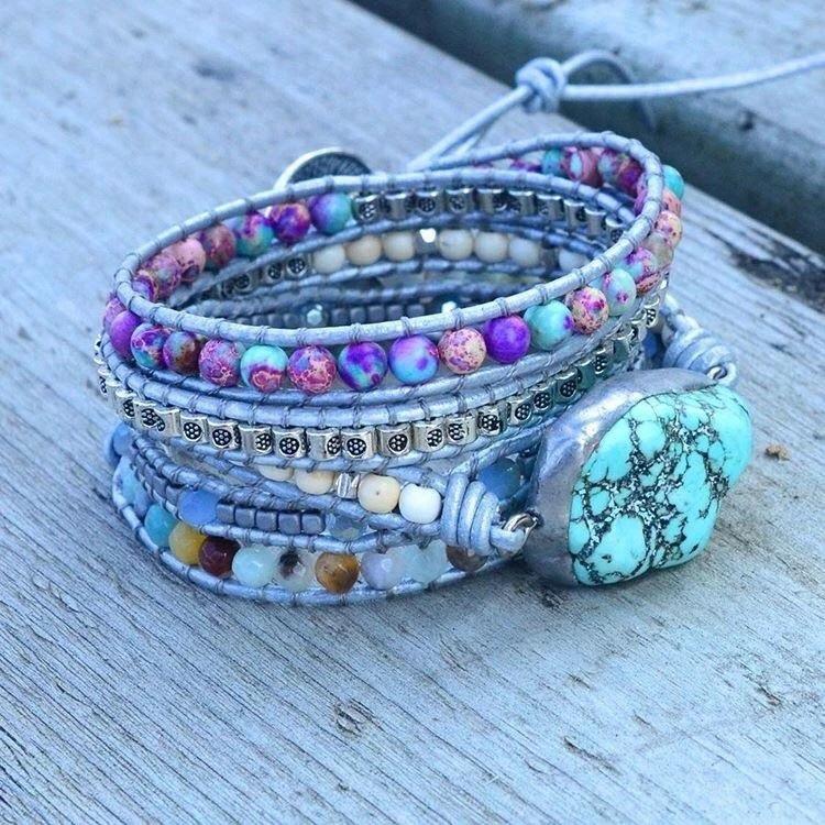 HealingWrap Armband i Turkos - Harmoni och Skydd