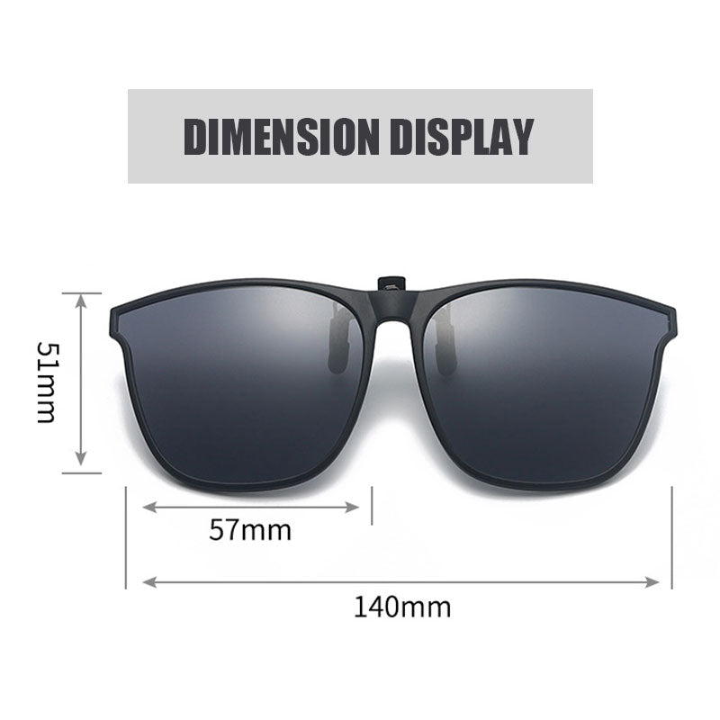 Polarisede Clip-on Solbriller med Foldbart Design