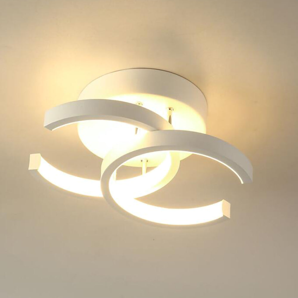 Moderne LED Loftslampe i Sort Metal - Energibesparende Design