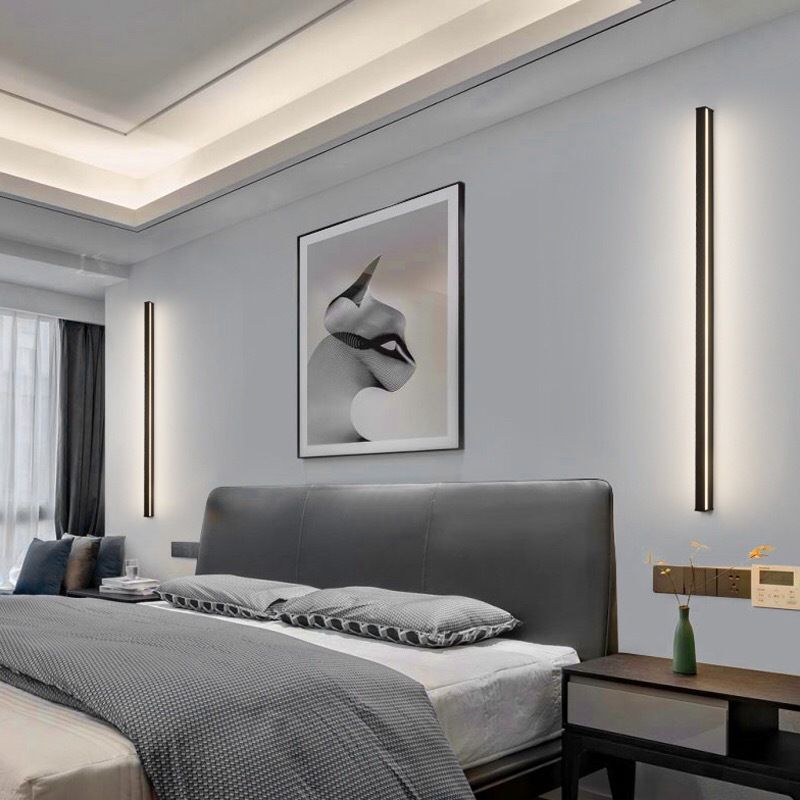 Elegant LED Væglampe i Sort - Stilfuld og Energibesparende