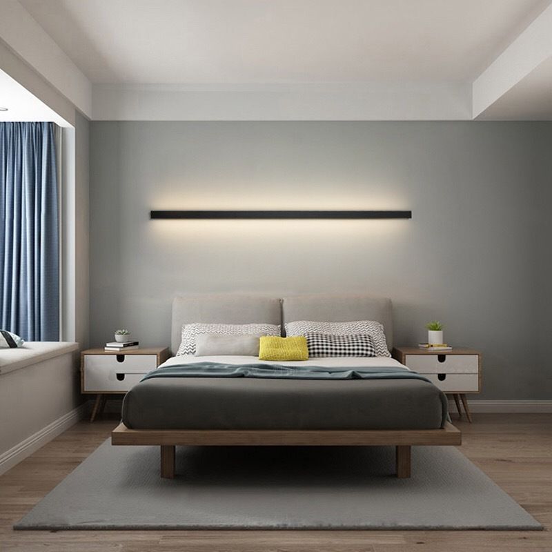 Elegant LED Væglampe i Sort - Stilfuld og Energibesparende