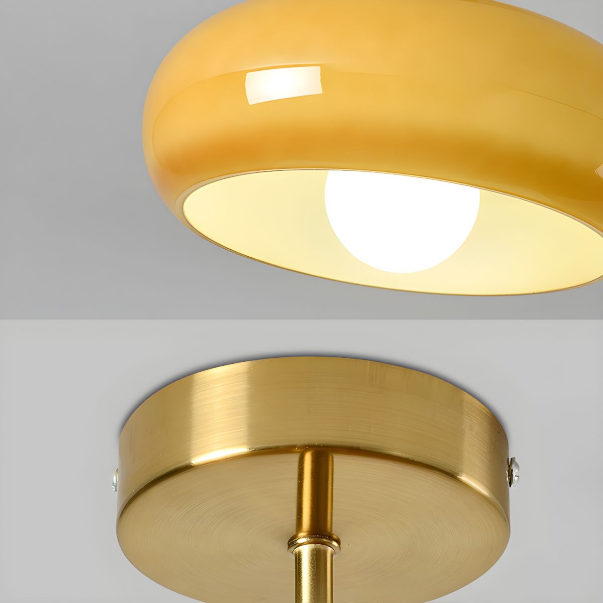Vintage Rund Loftlampe i Glas - Tidløs Elegance & Belysning