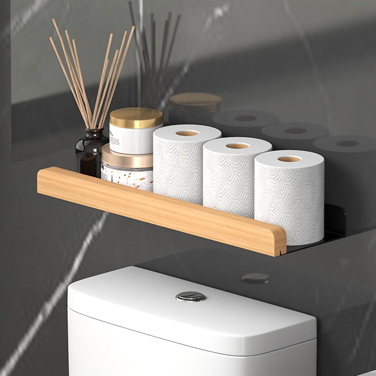 Elegant Vægmonteret Toiletpapirholder – Optimal Badeværelsesorganisering