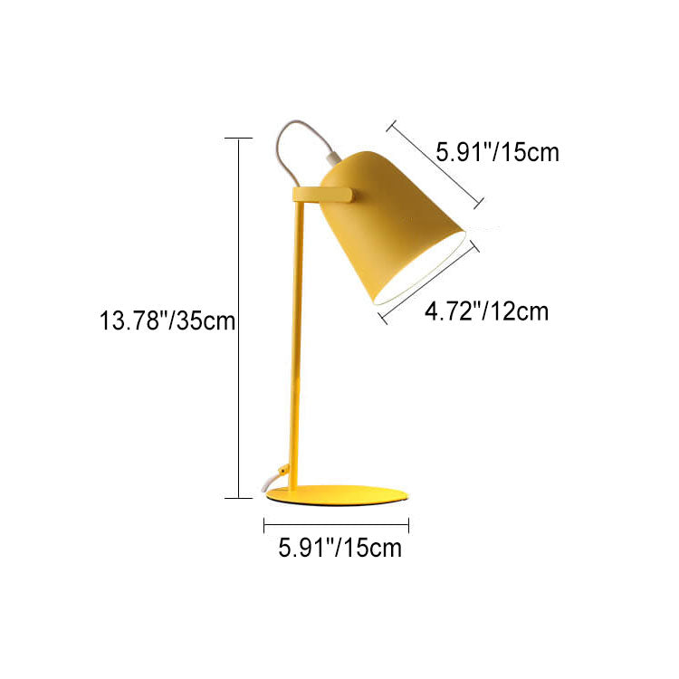 Moderne Bordlampe i Jern med Blødt Lys og Farverigt Design
