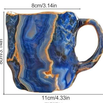 Glitrende Krus til Kaffe | Håndlavet & Mineralglas | Isolerende & Mikrobølgevenlig | 350–450 ml